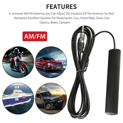 Universal Car Interior Hidden Amplified Antenna for Stereo AM/FM Radio