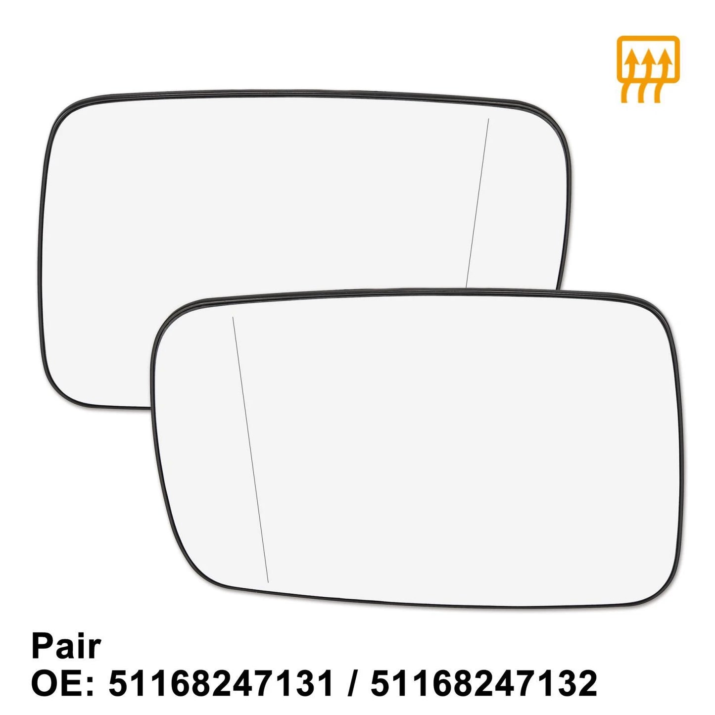 Heated Rearview Mirror Glass for BMW 7 Series E66 (2002-2008)