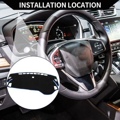 Dashboard Cover Mat for Honda Odyssey (2022-2024) Black Blue 1 Set