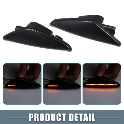 LED Side Marker Amber Light  for BMW X3 (2011-2014) Black Lens