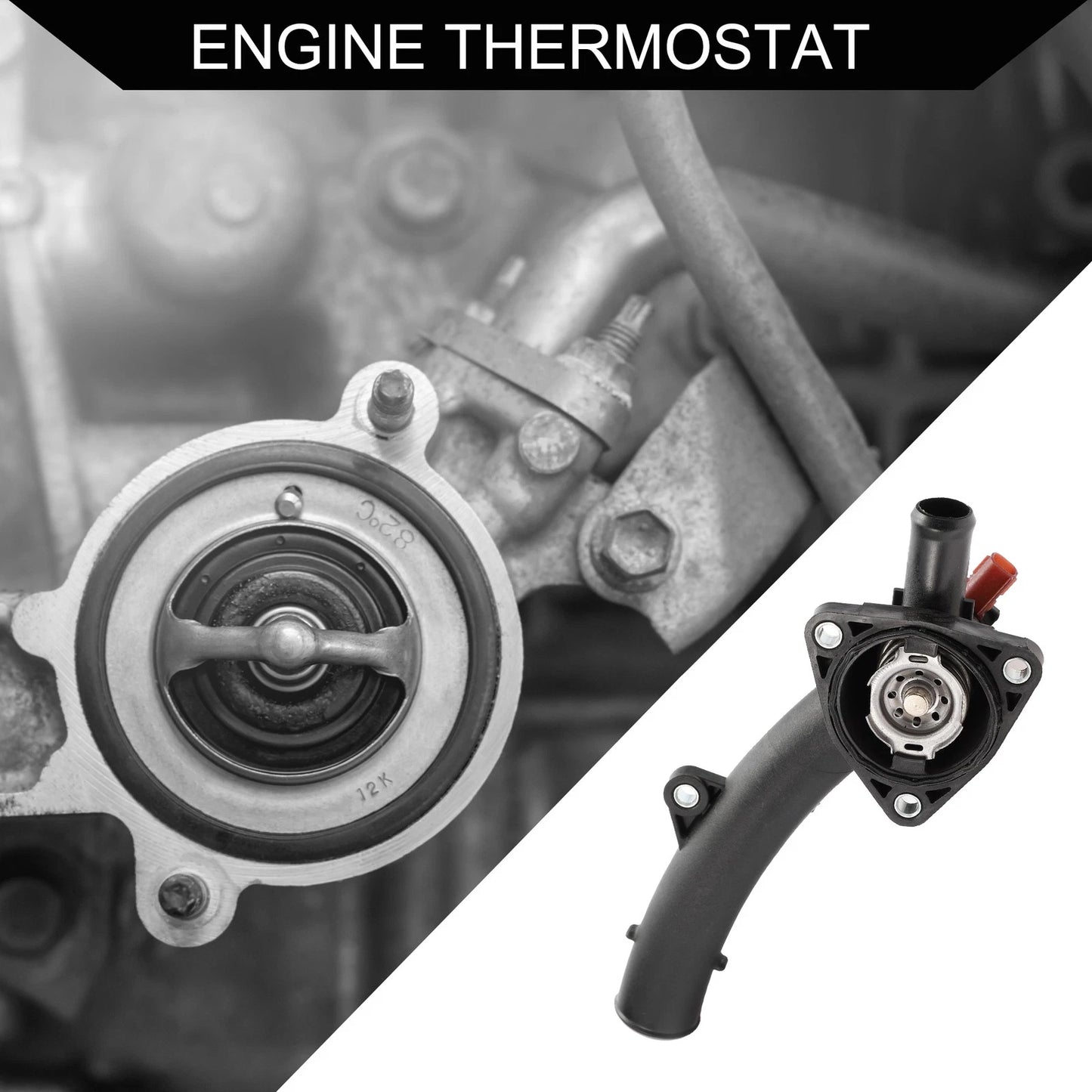 Thermostat Housing Assembly for Toyota Camry (2018-2023) 1 Pcs Black