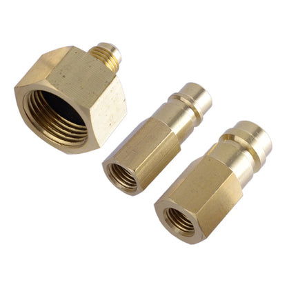 R134A Refrigerant Bottle Adapter W21.8 to 1/4 SAE for Car Conditioner (N/A)
