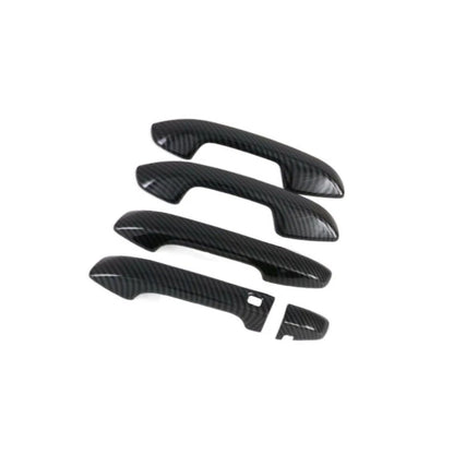 9Pcs Carbon Fiber Door Handle Cover+Cup Trim for Kia Seltos (2020–2023)
