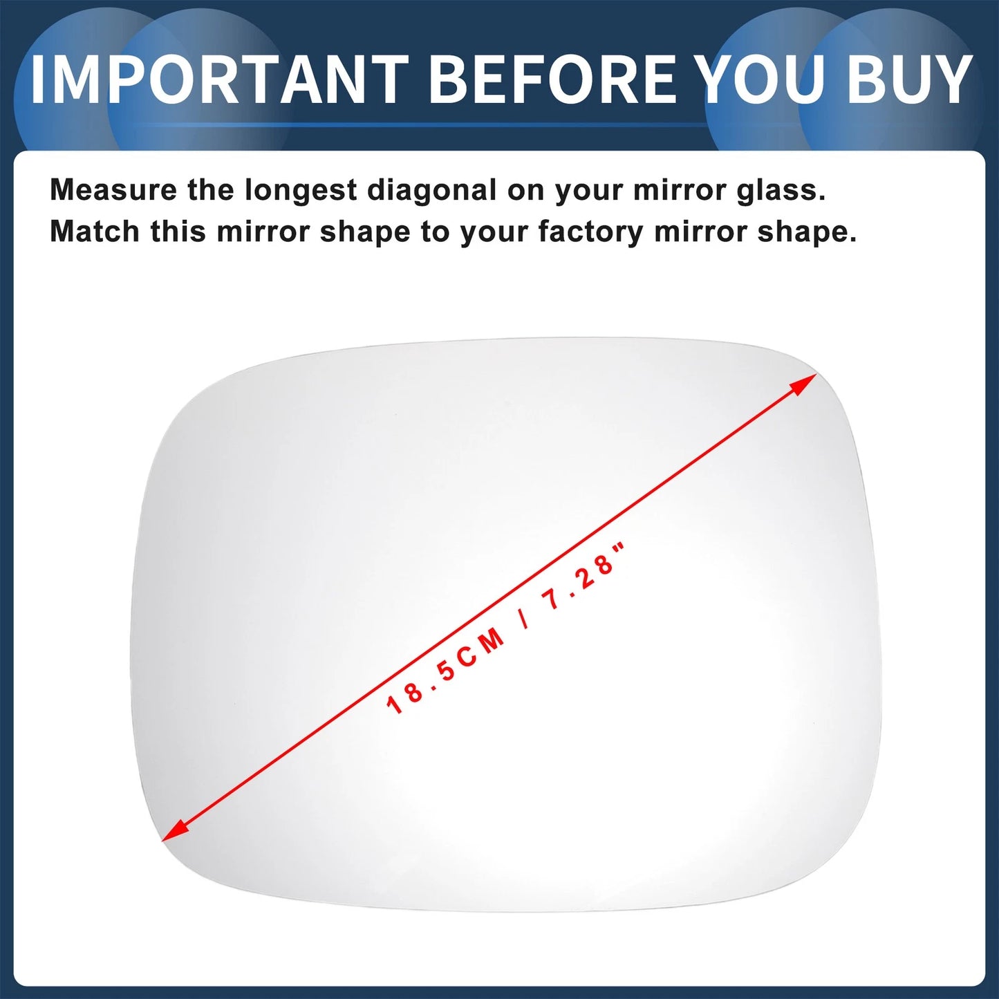 Left Side Heated White Mirror Glass for Volvo XC70 XC90 (2007-2014)
