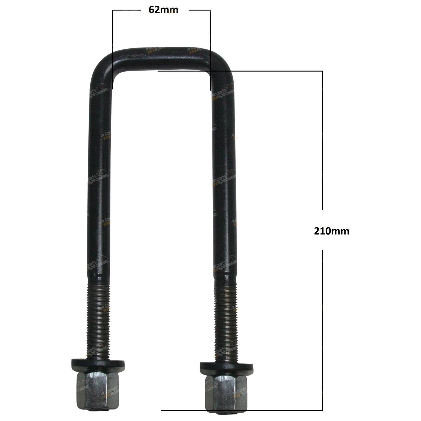 4 x Extended Rear U-Bolts for Toyota Hilux KUN26 4X4 (2005–2014)