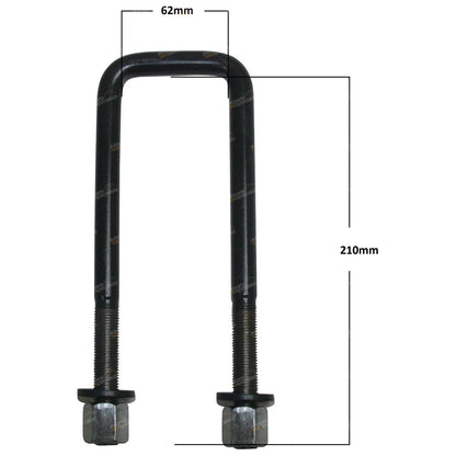 4 x Extended Rear U-Bolts for Toyota Hilux KUN26 4X4 (2005–2014)