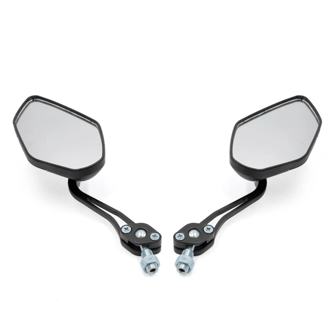 8mm 10mm Thread Dia Rearview Mirror Black Gray for Motorcycle