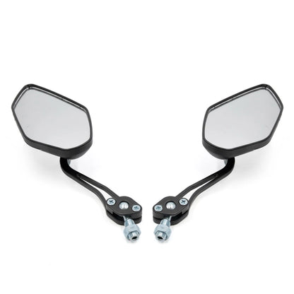 8mm 10mm Thread Dia Rearview Mirror Black Gray for Motorcycle