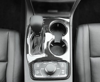 Gear Shift Panel Box Cover Trim for Jeep Grand Cherokee 2014-2021 Carbon Fiber