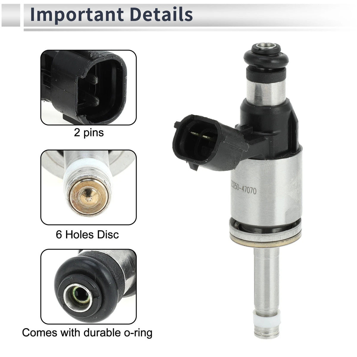 Fuel Injector 1 Pc for Toyota CH-R Corolla 1.2 8NR-FTS (2016-2023)