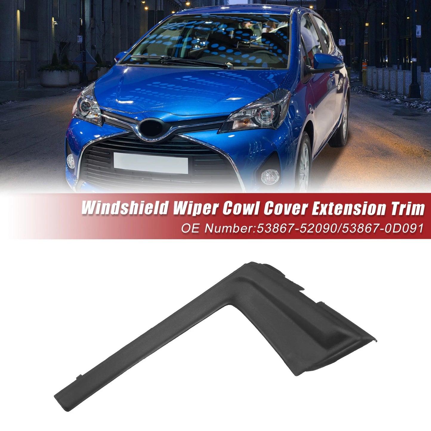 Front Left Windshield Wiper Cowl Panel for Toyota Yaris (2012–2014)