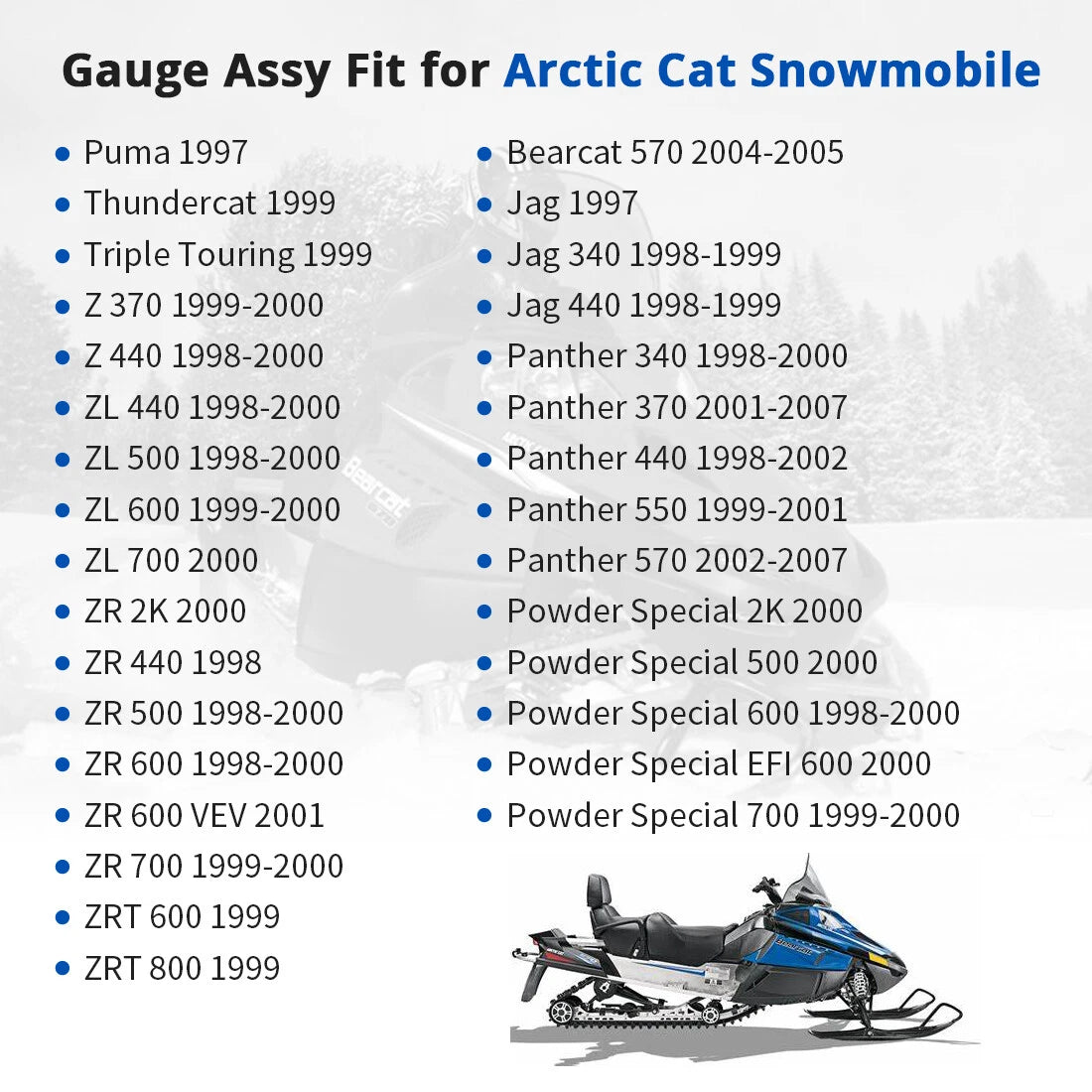 Fuel Gauge Gas Cap for Arctic Cat Panther Jag Powder Special