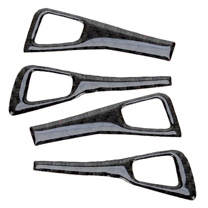 4x Carbon Fiber Window Lift Switch Button Covers for Tesla Model 3, Y