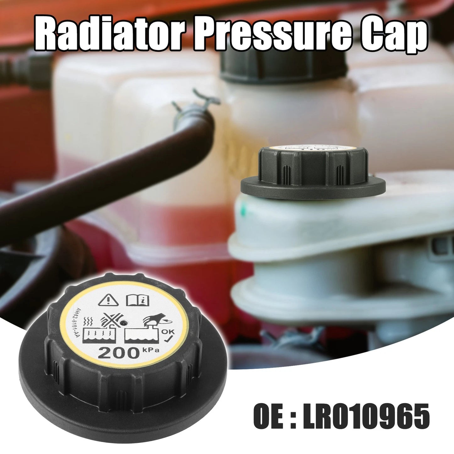 Radiator Pressure Coolant Overflow Tank Cap for Land Rover LR4 (2010-2016)