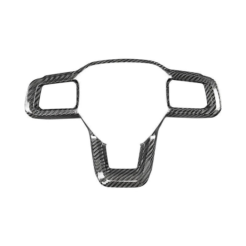 100% Carbon Fiber Steering Wheel Frame Cover Trim for Ford Mustang 2024