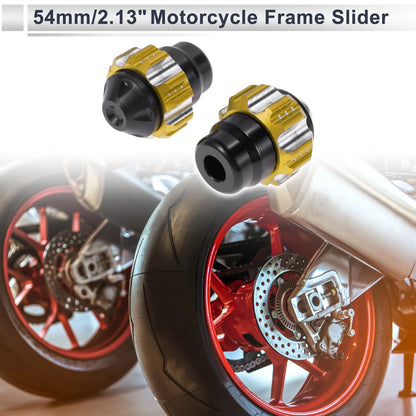 0.59" Aluminum Alloy Motorcycle Slider Frame / 2 x Gold Tone for Make Model