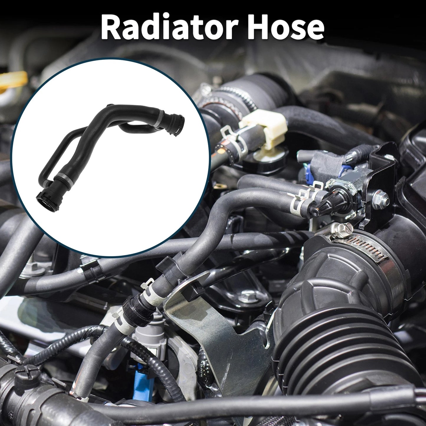 Radiator Hose for BMW E60 550i 2006-2010 Rubber Water Pipe 2 x Hoses