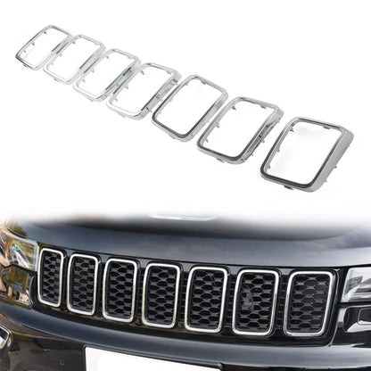 7x Front Grille Cover Inserts for Jeep Grand Cherokee (2017-2021)
