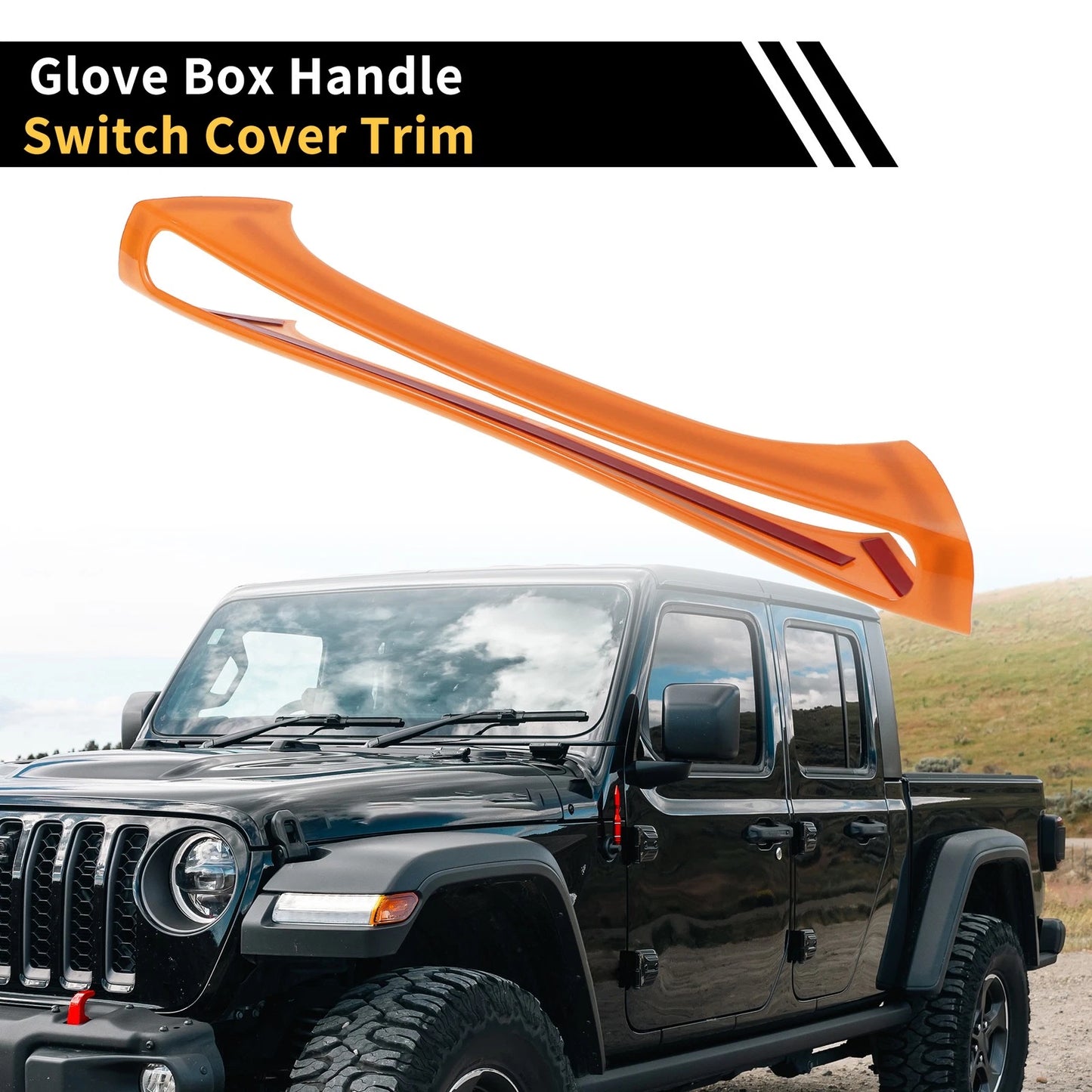 Glove Box Handle Switch Cover Trim for Jeep Wrangler JK 2-Door & 4-Door