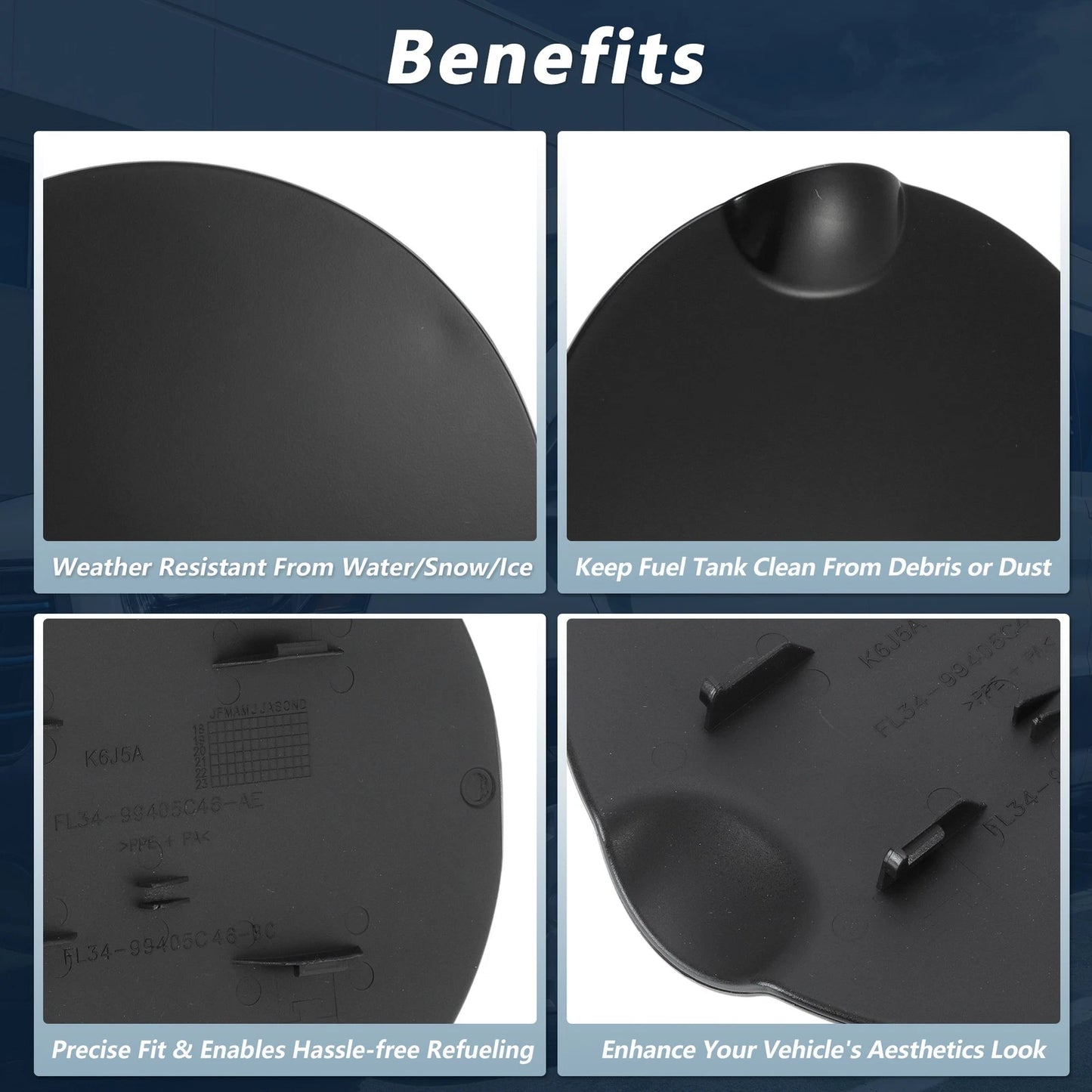 Fuel Tank Door for Ford F-150 2015-2023 Gas Cap Replacement