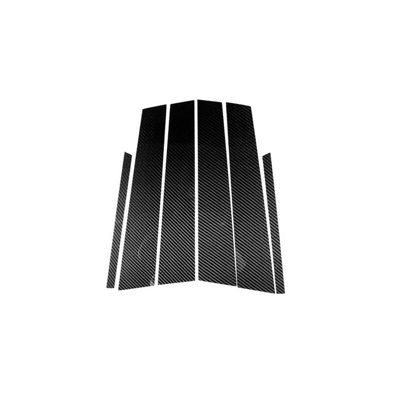Carbon Fiber Door B Pillar Cover Sticker Trim Fit For Benz C-Class 2007-2013