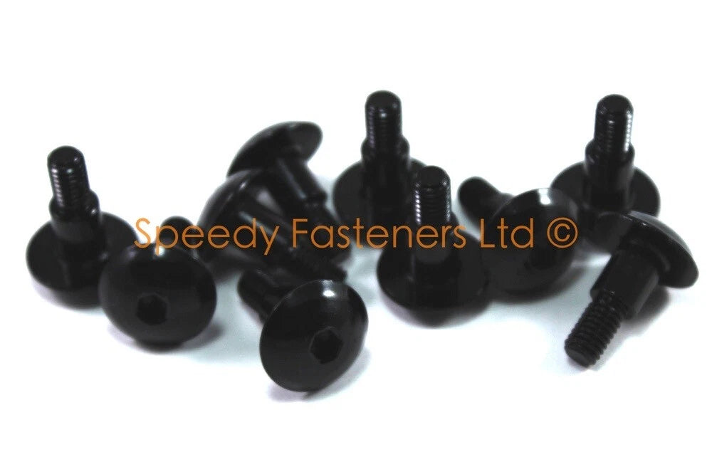 Alluminio Nero parabrezza Viti Clip Wellnut for Suzuki GSX-R600 (2001–2003)