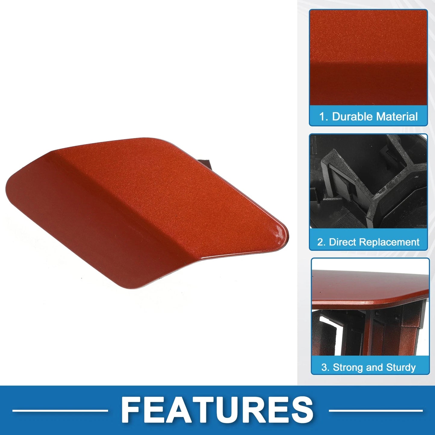 Washer Nozzle Cover Cap for BMW X6 (2015-2019) Red 1 Pc