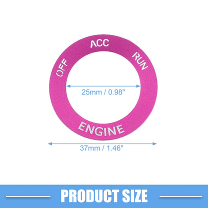 Engine Start Button Sticker for Dodge Charger Challenger Alloy Rose Red