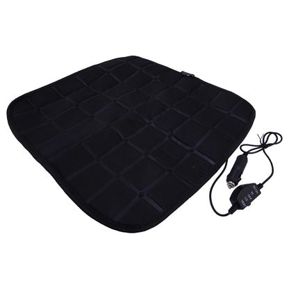 Heated Seat Cushion Cover for Car - Black (Fits Most Models)