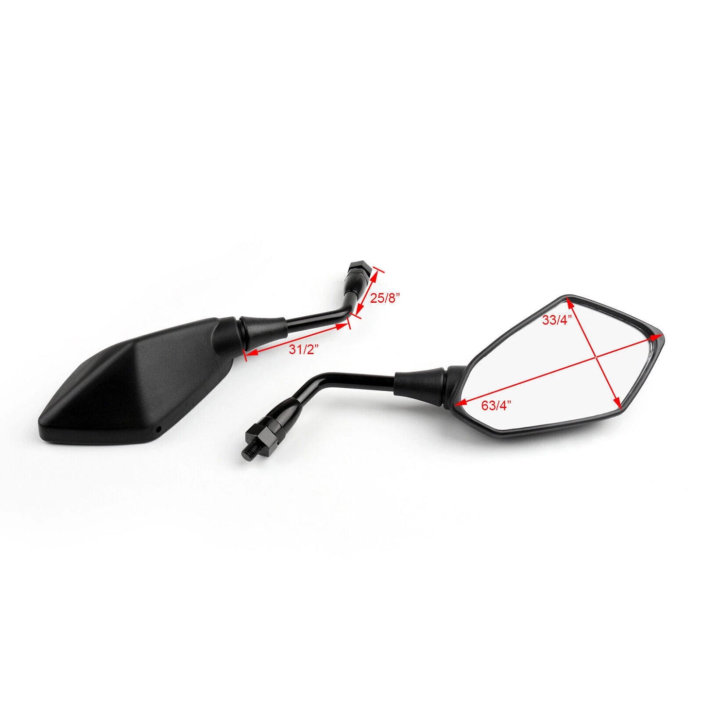10mm Pair Rear View Mirrors for Kawasaki ZR-7, ZRX1200 (2001-2008)