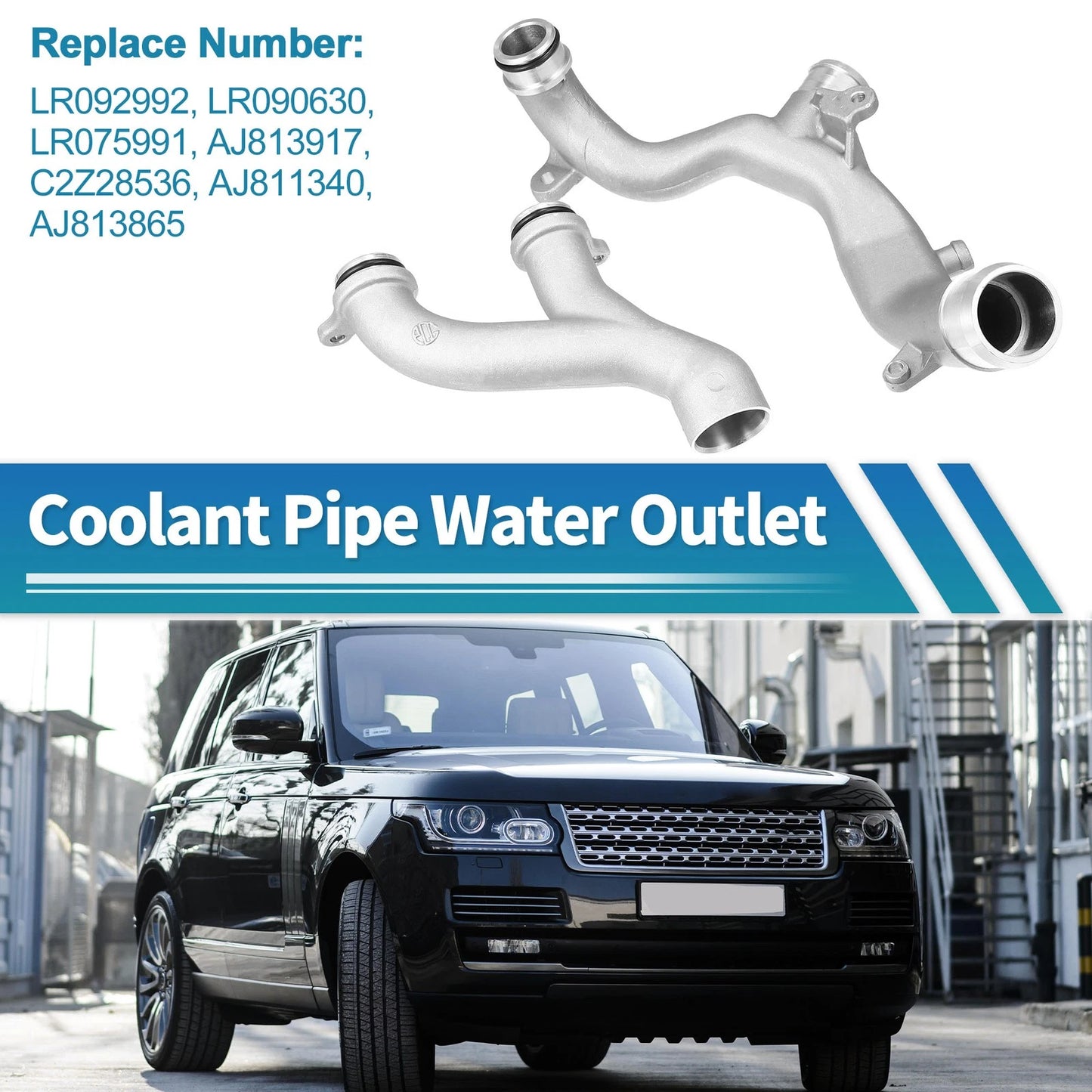 Aluminum Coolant Pipe Water Outlet for Land Rover Range Rover (2003-2012)