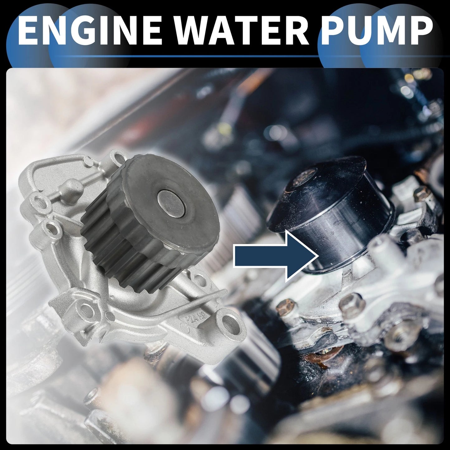 Water Pump for Honda Civic 1.7L 2001-2005 with Seals Kit