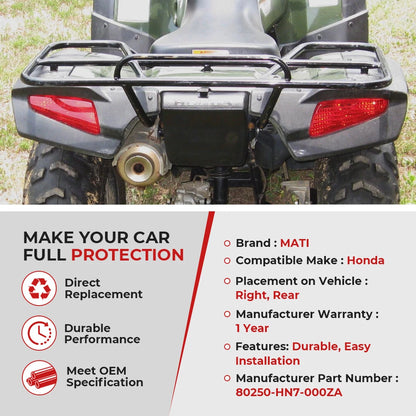 Rear Splash Guard / Left & Right / Mud Guards for Honda Rancher 350 400
