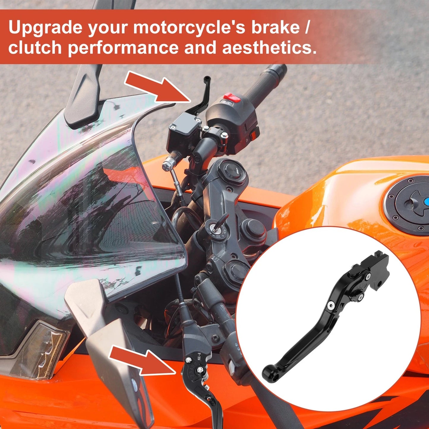 Brake Clutch Levers for KTM RC125 RC200 RC390 Duke125 Black