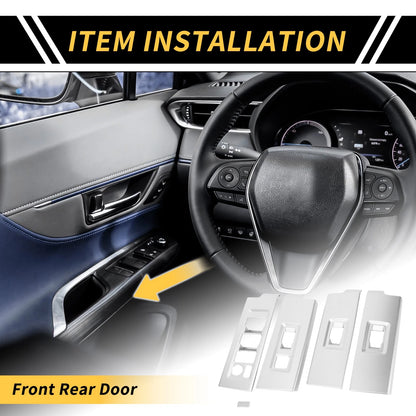 1 Set Front Rear Door Window Switch Cover Trim for Toyota Tundra (2022–2024)