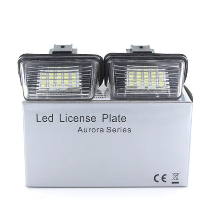 18 LED License Plate Lights for Peugeot 206/207/307/308, Citroen C3/C4/C5/C6 (2000-2023)