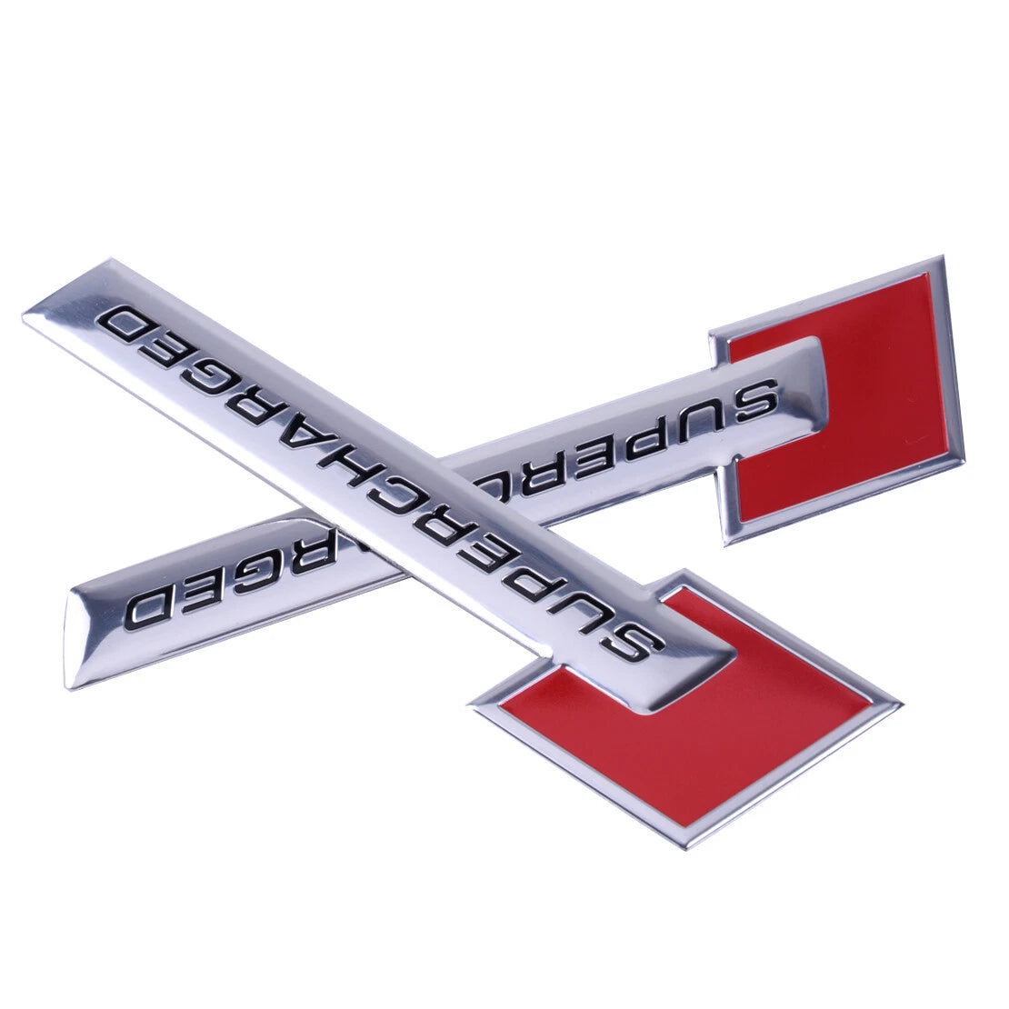 Universal Supercharged Aluminum Alloy Adhesive Emblem Badge