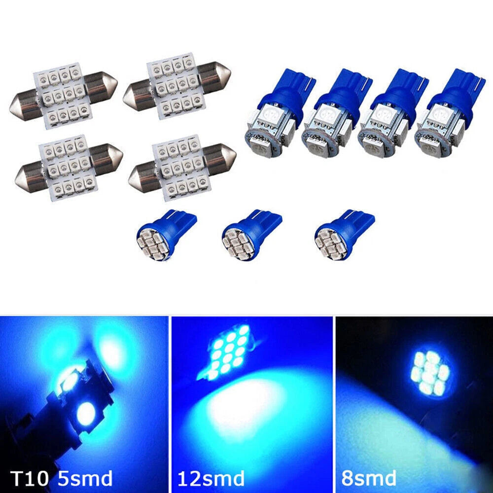 11 x Blue LED License Bulbs for Ford Freestar (2004-2007)
