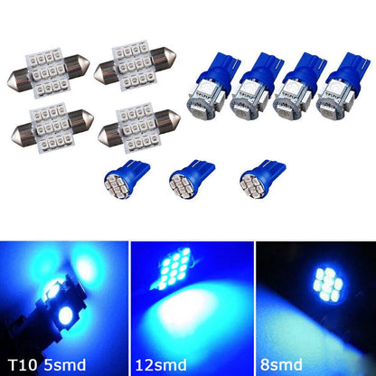 11 x Blue LED License Bulbs for Ford Freestar (2004-2007)