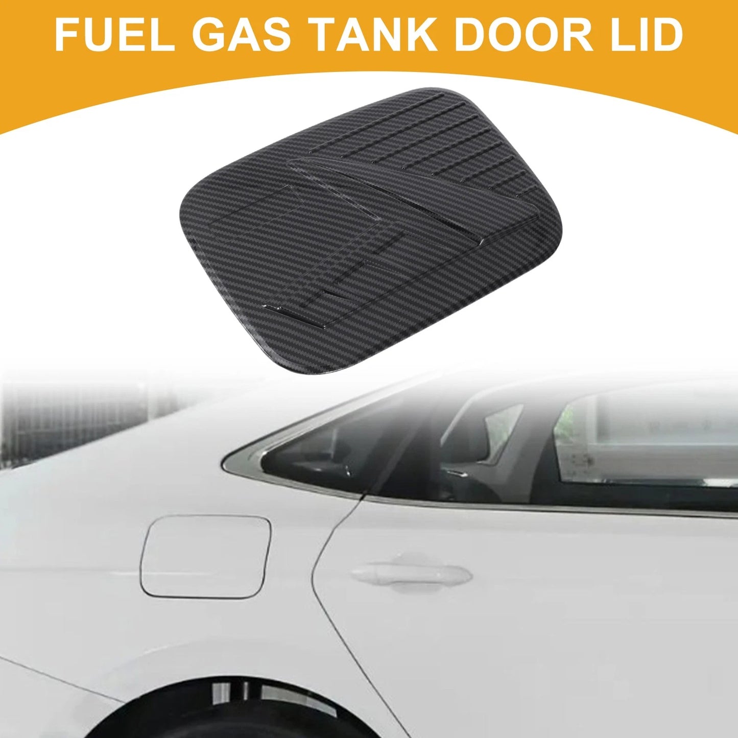 Fuel Tank Door Cap Cover for Honda CRV (2023-2025) Carbon Fiber Black
