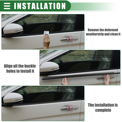 Window Weatherstrip Trim Seal Belt Kit Outer for Toyota Prius (2004-2009)