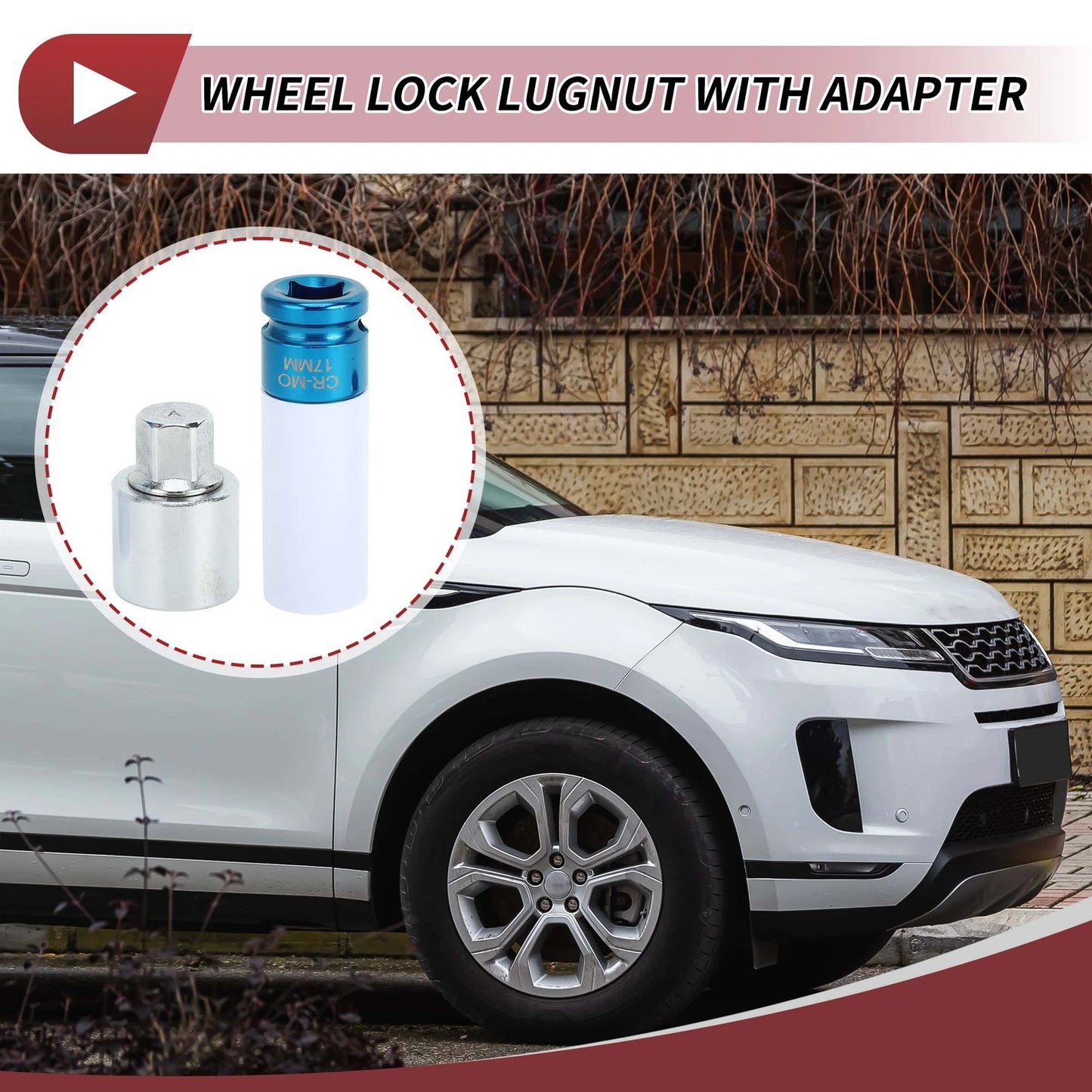 Wheel Lock Lug Nut Type A Anti-theft Key Socket for Land Rover