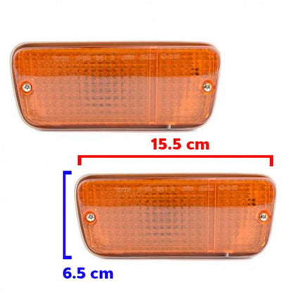 Front Bumper Light Lamp Pair Fits Toyota Corolla KE70 TE71 KE73 SED 1979-83 D06