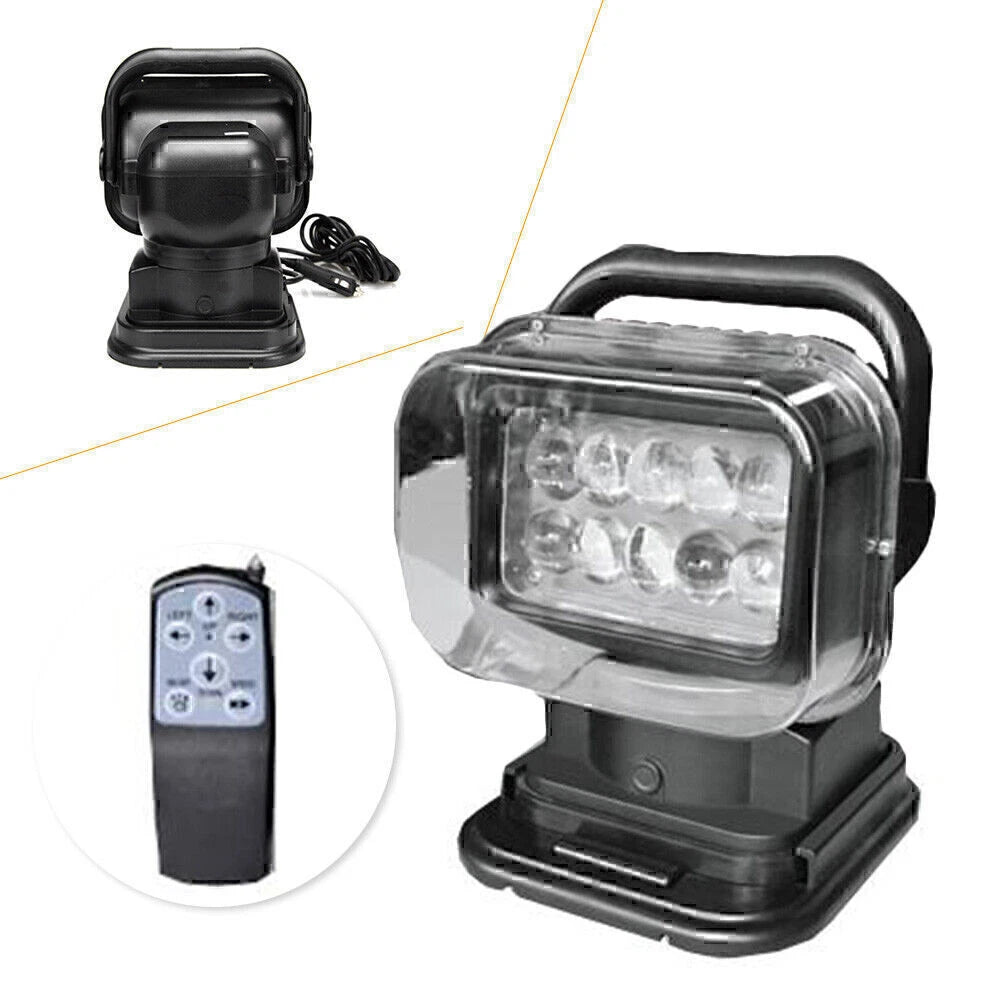 50W 360�� LED Remote Control Search Light for Camping, Magnetic Base