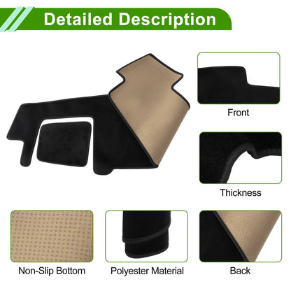 Dashboard Cover Black Flannel for Suzuki Spacia MK53S (2017-Current)