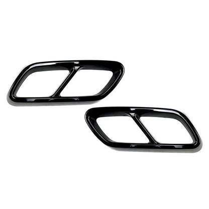 ABS Rear Exhaust Muffler Tail Pipe Covers for Mercedes Benz C-Class (2022-2023)
