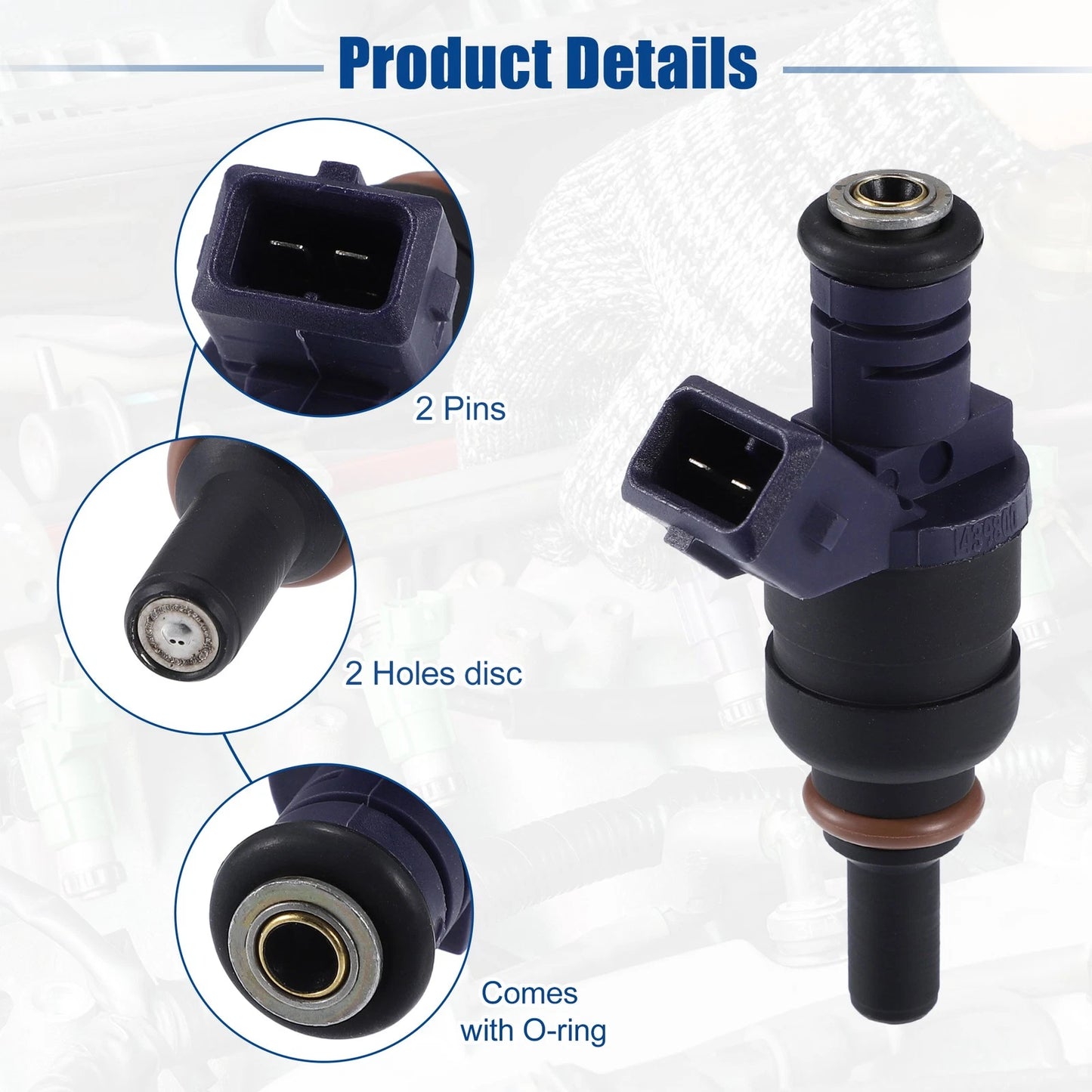 6 Pcs Fuel Injector Nozzles for BMW 330i 330Xi 530i (2001-2005) 3.0L