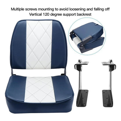 Boat Folding Seat Hinge Heavy Duty Marine Grade 120° Backrest Support