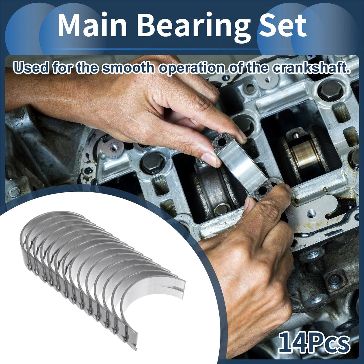 Main Bearing Set for Nissan Safari (1992-2002) - 14 Pcs