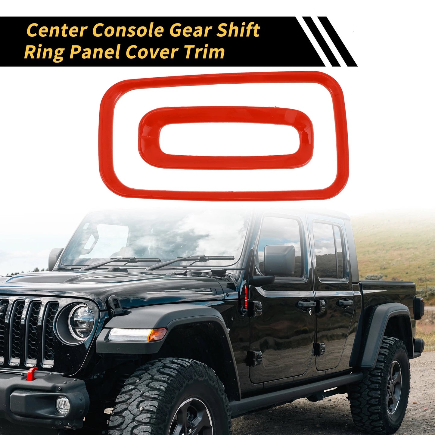 Center Console Gear Shift Ring Panel Cover Trim for Jeep Wrangler JK (2011-2017)